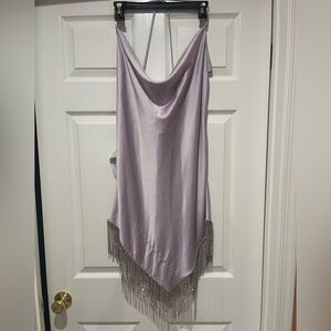 BCBGMaxAzria Lavender Dress with Silver Accents